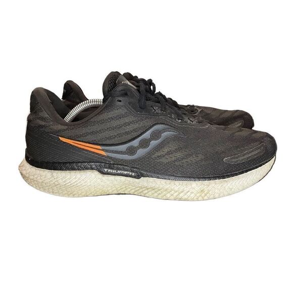 Saucony Triumph 19 WIDE Black Mens US Size 11 W S20679-10 Running Shoes - Picture 1 of 9